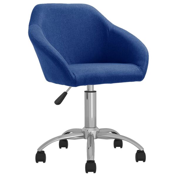 vidaXL Chaises pivotantes &agrave; manger lot de 6 bleu tissu
