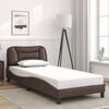 vidaXL Cadre de lit sans matelas Hvar marron 90x190 cm similicuir