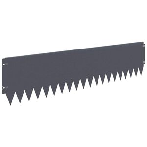 vidaXL Bordure de Pelouse 10 pc 103 x 25 cm Acier Anthracite