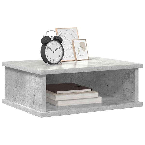 vidaXL Table de chevet Gris b&eacute;ton 40 x 31 x 15 cm Bois d'ing&eacute;nierie