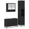 vidaXL Ensemble de mobilier de salle de bain 3 pc Ch&ecirc;ne noir