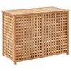 vidaXL Coffre &agrave; linge 87,5x46x67 cm Bois de noyer massif
