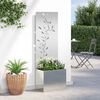 vidaXL &Eacute;cran de confidentialit&eacute; de jardin Argent&eacute; 50 x 32 x 150 cm