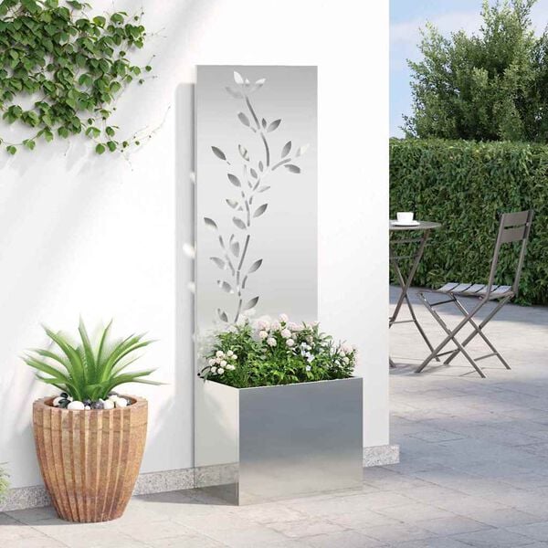 vidaXL &Eacute;cran de confidentialit&eacute; de jardin Argent&eacute; 50 x 32 x 150 cm