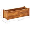 vidaXL Lit sur&eacute;lev&eacute; de jardin Bois d'acacia 76x27,6x25 cm
