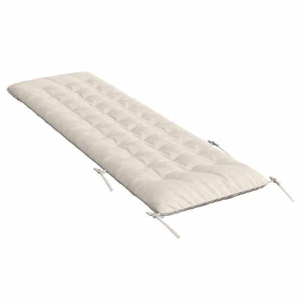 vidaXL Coussin de chaise longue cr&egrave;me 160x50x10 cm similicuir daim