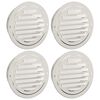 vidaXL Couvre-vent Air 4 pcs Argent 125 mm Acier inoxydable