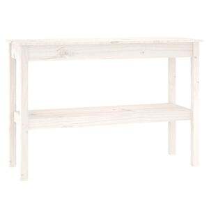 vidaXL Table console Blanc 110x40x75 cm Bois de pin solide