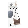vidaXL Porte-manteau mural Blanc 40 x 10 x 90 cm Bois d'ing&eacute;nierie