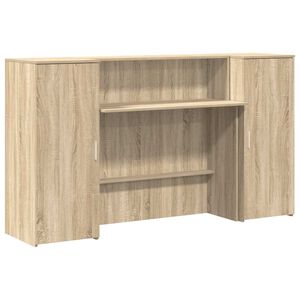 vidaXL Bureau r&eacute;ception ch&ecirc;ne sonoma 180x50x103,5 cm bois d'ing&eacute;nierie