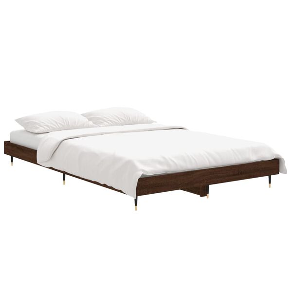 vidaXL Cadre de lit sans matelas ch&ecirc;ne marron 120x190 cm