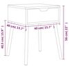 vidaXL Table de chevet chêne fumé 40x40x56 cm Bois d'ingénierie