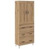 vidaXL Haut Armoire avec tiroir Ch&ecirc;ne artisanal 69,5 x 34 x 180 cm