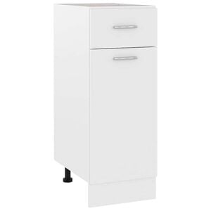 vidaXL Meuble bas &agrave; tiroirs Lyon blanc 30x46x81,5 cm bois d'ing&eacute;nierie