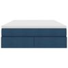 vidaXL Lit avec rangement et matelas Bleu 140 x 190 cm Polyester