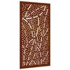 vidaXL D&eacute;coration murale jardin 105x55 cm acier corten design feuille