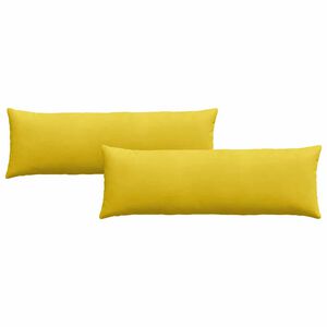 vidaXL Coussins de canap&eacute; 2 pcs Jaune 120 x 40 cm