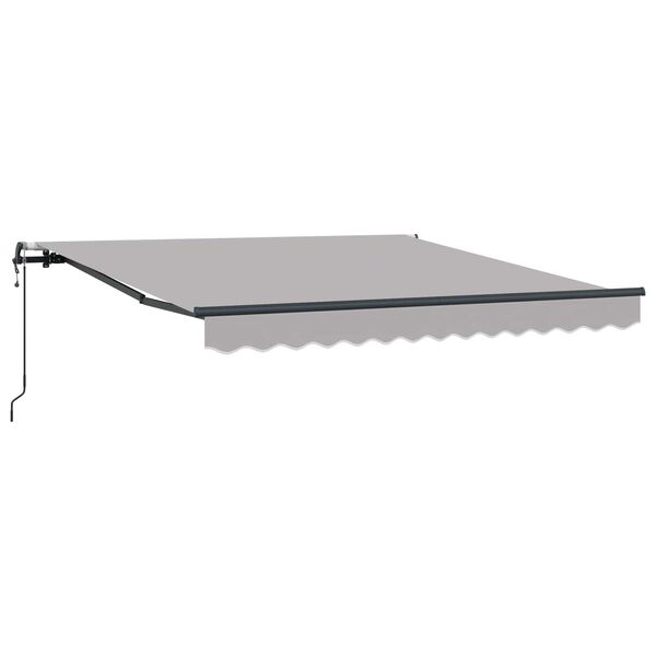 vidaXL Auvent R&eacute;tractable Gris clair 350 x 250 cm Tissu et Aluminium
