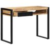 vidaXL Bureau 100x50x75 cm bois de manguier brut massif