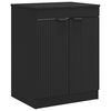 vidaXL Armoire de salle de bain Noir 54 x 41 x 70 cm Bois d'ing&eacute;nierie