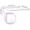 vidaXL Auvent R&eacute;tractable Jaune et blanc 350 x 250 cm