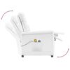vidaXL Fauteuil de massage &eacute;lectrique Blanc Similicuir