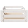 vidaXL Cadre de lit sans matelas blanc 90x190 cm bois de pin massif
