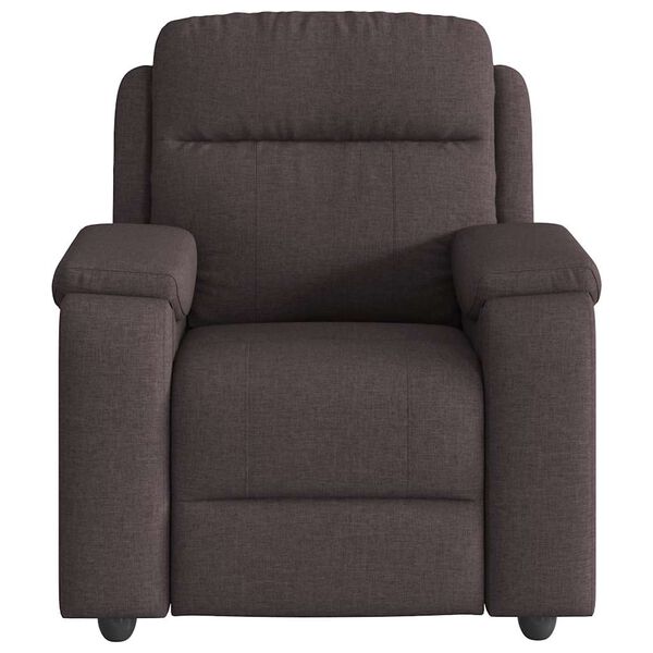 vidaXL Fauteuil inclinable Marron fonc&eacute; Tissu