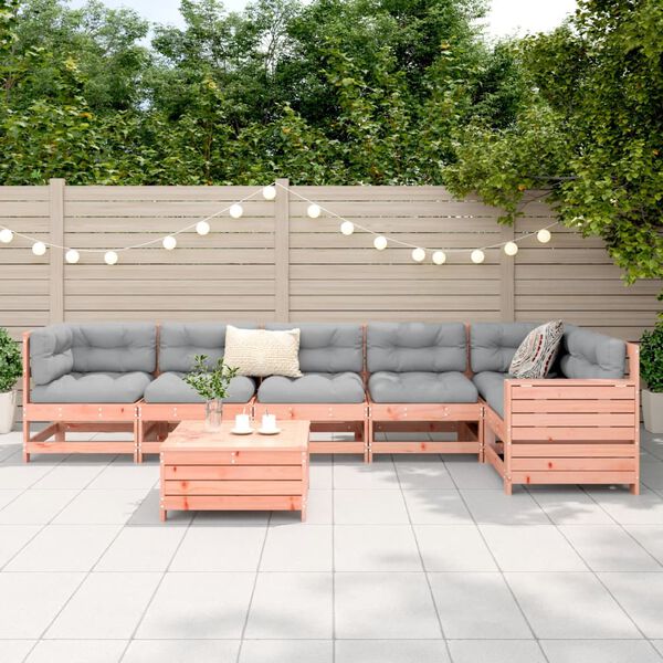 vidaXL Salon de jardin 7 pcs bois massif sapin de douglas