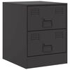 vidaXL Tables de chevet 2 pcs noir 34,5x39x44 cm acier