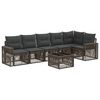 vidaXL Ensemble de canap&eacute; de jardin 7 pcs Gris et Gris fonc&eacute; polyrotin