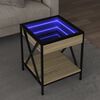 vidaXL Table basse avec LED Infinity chêne sonoma 40x40x49 cm