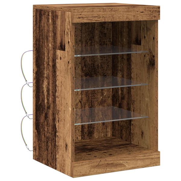vidaXL Buffet LED Bois ancien 41 x 37 x 67 cm Bois d'ing&eacute;nierie