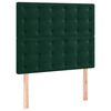 vidaXL T&ecirc;te de lit Vert fonc&eacute; 90x5x118/128 cm Velours