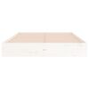 vidaXL Cadre de lit sans matelas blanc bois massif 120x200 cm