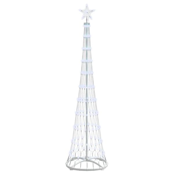 vidaXL Arbre de Noël LED Blanc froid 51 x 51 x 190 cm Métal