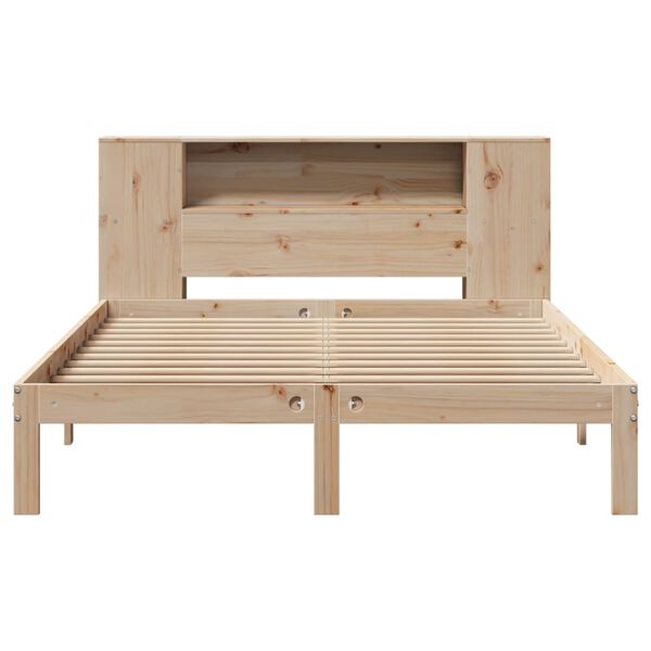 vidaXL Lit bibliothèque sans matelas 160x200 cm bois massif de pin