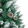 vidaXL Sapin de No&euml;l mince Vert 180 cm PVC et bois de pin massif