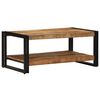 vidaXL Table basse 90x50x38 cm bois de manguier massif brut