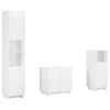vidaXL Ensemble d'armoire de salle de bain 3 pc Blanc