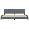 vidaXL Cadre de lit sans matelas Hanko gris fonc&eacute; 200x200 cm velours
