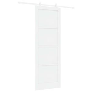vidaXL Porte coulissante Blanc 83 x 232 cm Bois de pin massif