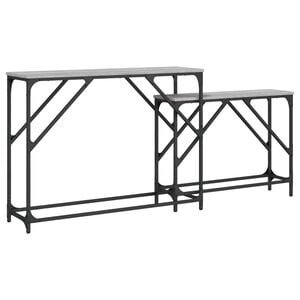 vidaXL Tables console gigognes 2 pcs sonoma gris bois d'ing&eacute;nierie