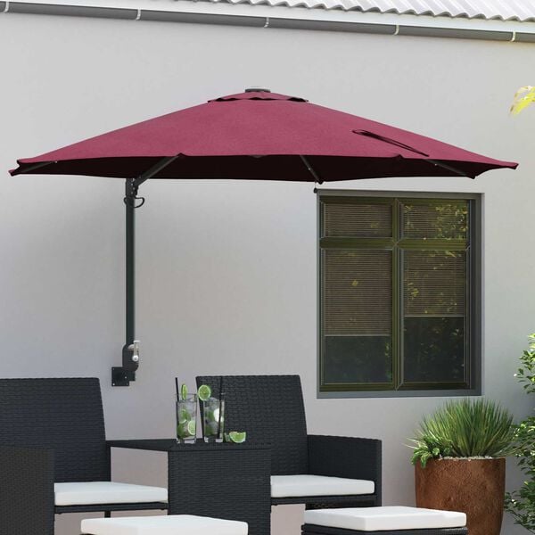 vidaXL Parasol de jardin Bordeaux 248 x 248 x 148 cm
