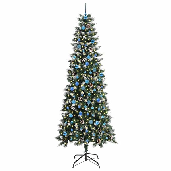 vidaXL Sapin de No&euml;l artificiel Vert 240 cm PVC, plastique et acier