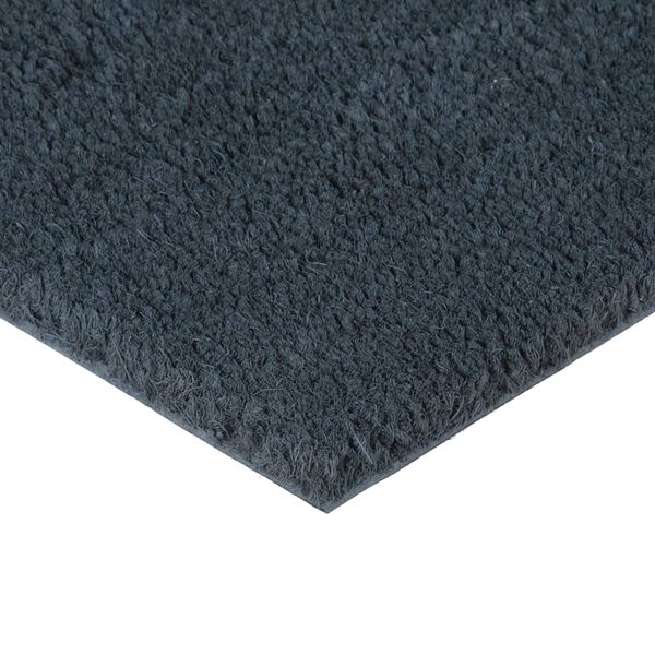 vidaXL Tapis de porte gris fonc&eacute; 50x80 cm fibre de coco touffet&eacute;