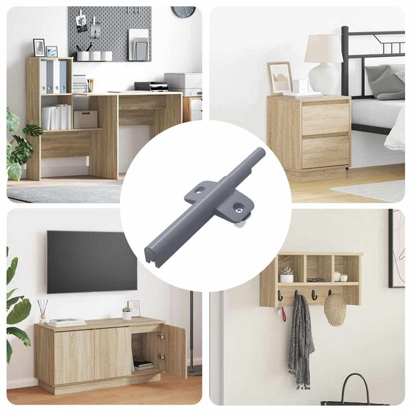 vidaXL Amortisseur &agrave; fermeture douce 12 pcs Gris 125 x 47 x 15 mm PP