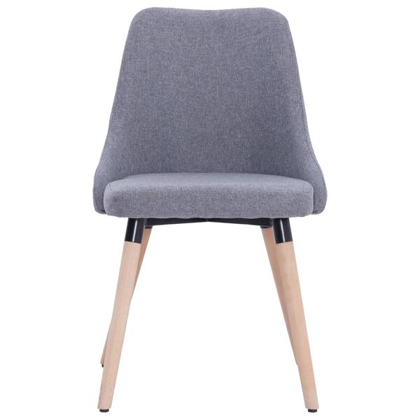 vidaXL Chaises &agrave; manger lot de 6 gris clair tissu