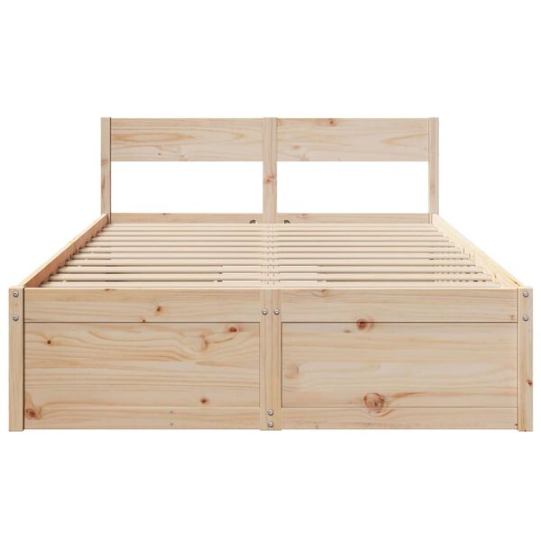vidaXL Cadre de lit sans matelas 120x200 cm bois de pin massif