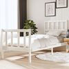 vidaXL Cadre de lit sans matelas blanc bois massif